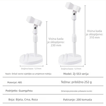 Ručna lampa za nokte s dvostrukim pretincom za kartice i klipom za naljepnice za nokte — 1 kom