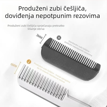 Škare za obrve s češljem — dvostruke funkcije, nehrđajući čelik, otporno na ogrebotine, 35,7 g