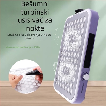 Kolektor prašine za manikuru, ultra tanak, tih, s dvostrukim kotačima i snažnim usisom, nehrđajući čelik, 1012 g