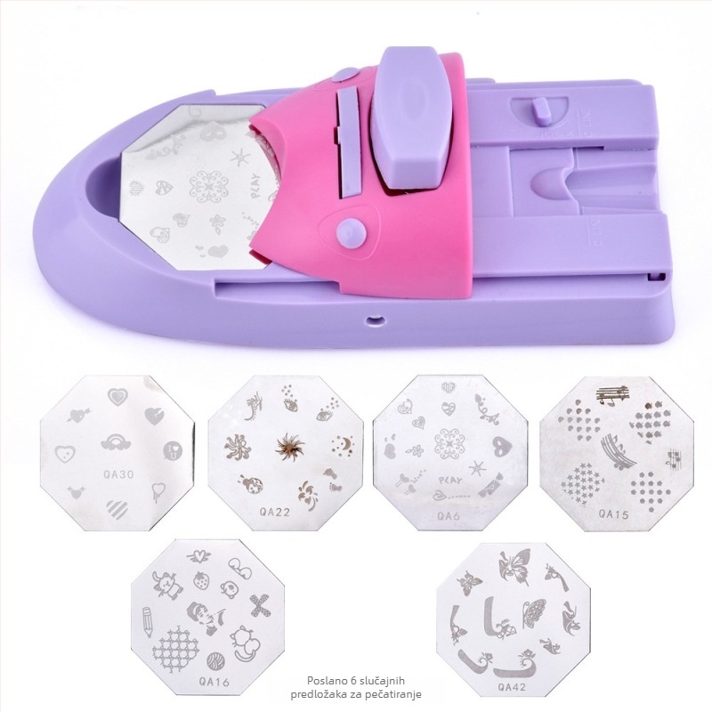 Set za ispis noktiju, ručni stroj za lakiranje noktiju, DIY, model: E027/E028, marka gcocl, klasifikacija: Manikura, licencirana privatna marka: Da