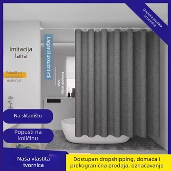 Debeli vodootporni set zavjesa za kupaonicu s magnetskim pričvršćivanjem za pregradu WC-a, vrata i prozor