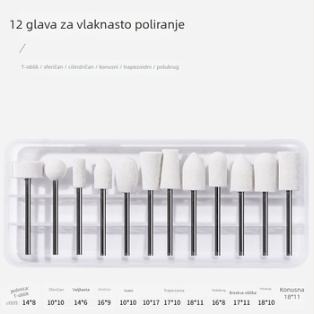 Vunena glava za brušenje noktiju — 12-djelni komplet alata za električno brušenje noktiju