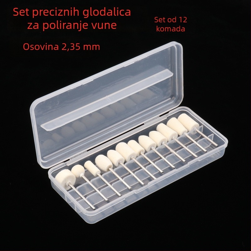 Vunena glava za brušenje noktiju — 12-djelni komplet alata za električno brušenje noktiju