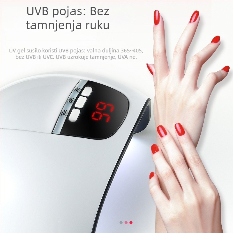 54W Lampa za nokte s dvostrukim izvorom svjetla, pametni senzor, bezbolno brzo sušenje gel laka