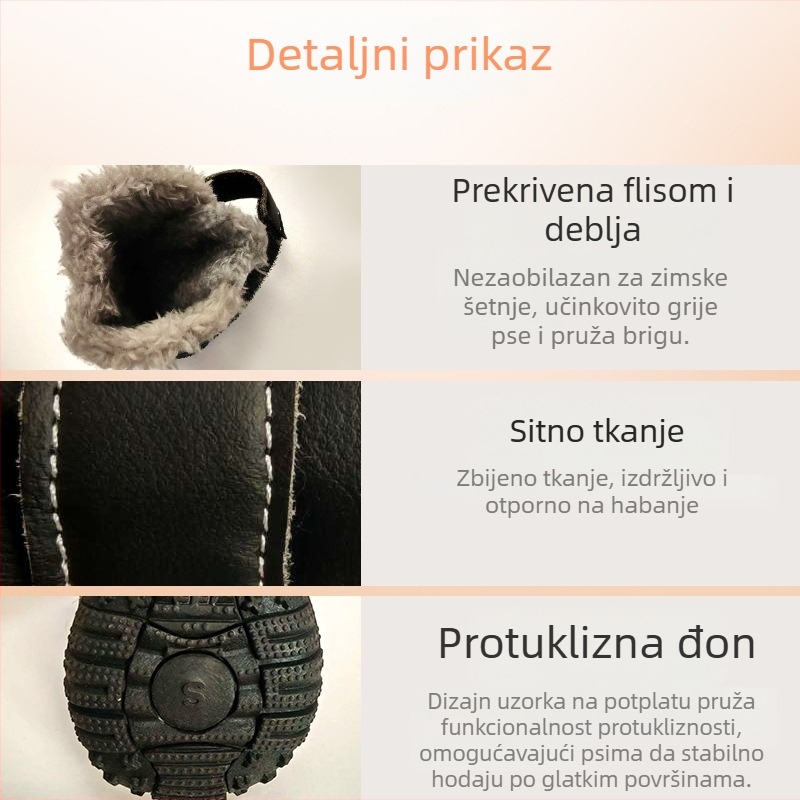 Cipele za pse MAYCHAN – PU materijal, tople, ležerni stil