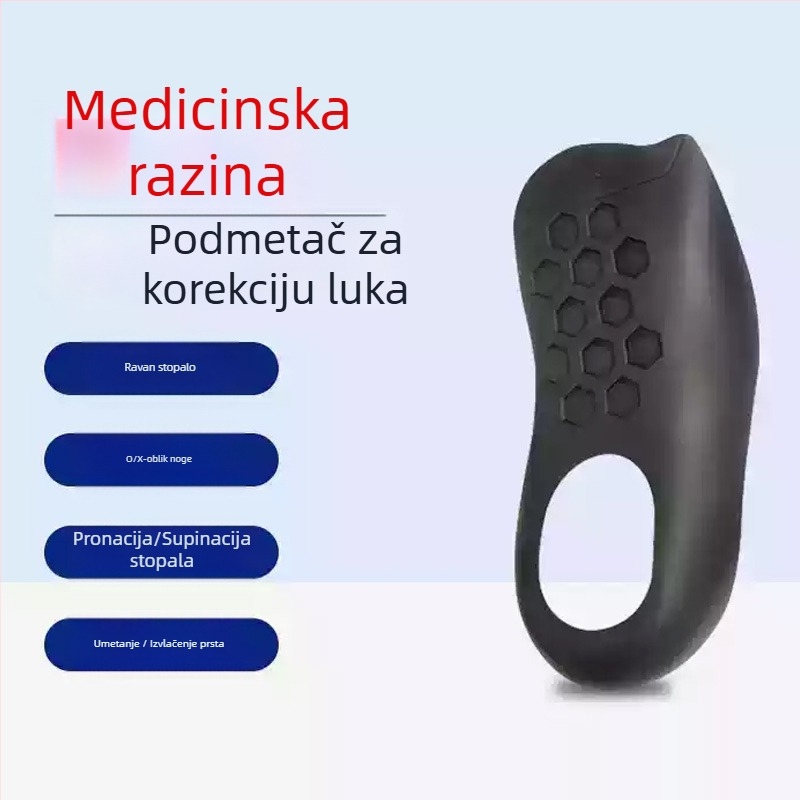 Uložak za korekciju ploskog stopala, ortopedski uložak s podizanjem, polu-ulošak, model 01 (Unisex, odrasli; Pogodno za tenisice, čizme, svakodnevnu i radnu obuću)