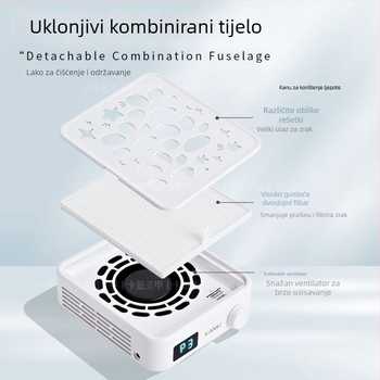 Kaniu usisivač prašine za nokte s bezsrebrnim turbinskim motorom, mini visoko usisavanje, filter prašine za nokte, model G2XCQ7, profesionalni alat za manikuru