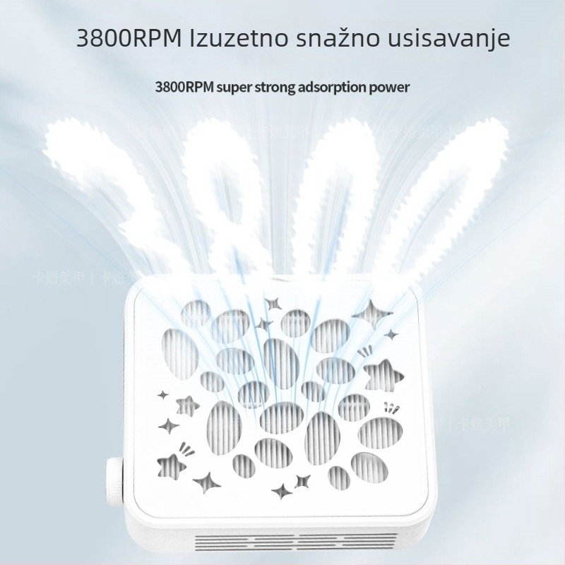 Kaniu usisivač prašine za nokte s bezsrebrnim turbinskim motorom, mini visoko usisavanje, filter prašine za nokte, model G2XCQ7, profesionalni alat za manikuru