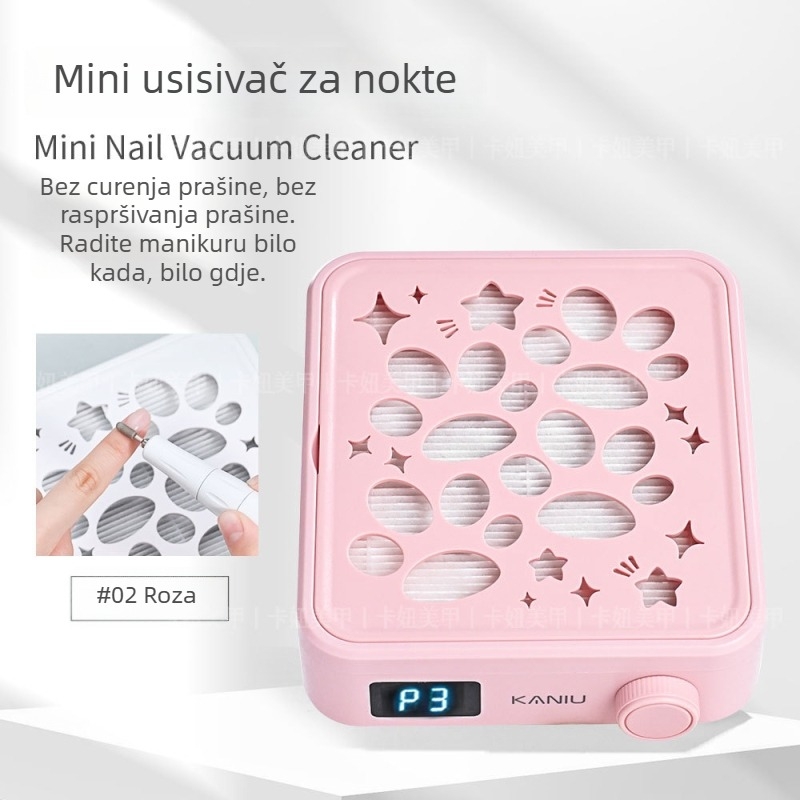 Kaniu usisivač prašine za nokte s bezsrebrnim turbinskim motorom, mini visoko usisavanje, filter prašine za nokte, model G2XCQ7, profesionalni alat za manikuru