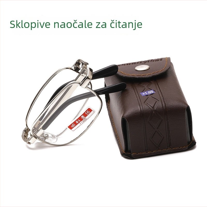 Smooth One Hundred Čitanje naočale s staklenim lećama, metalni okvir, puni okvir, dimenzije 46×19×134 mm, Model 503