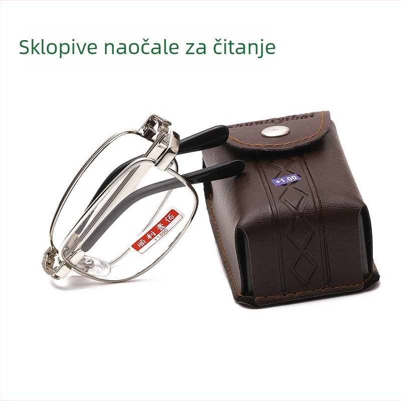 Smooth One Hundred Čitanje naočale s staklenim lećama, metalni okvir, puni okvir, dimenzije 46×19×134 mm, Model 503