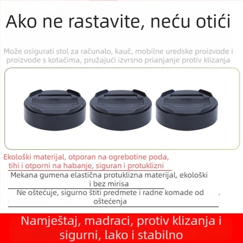 Podložak za nogu namještaja s podesivom visinom, protuklizna od sjajnog PP-a, injekcijsko oblikovanje, moderan stil