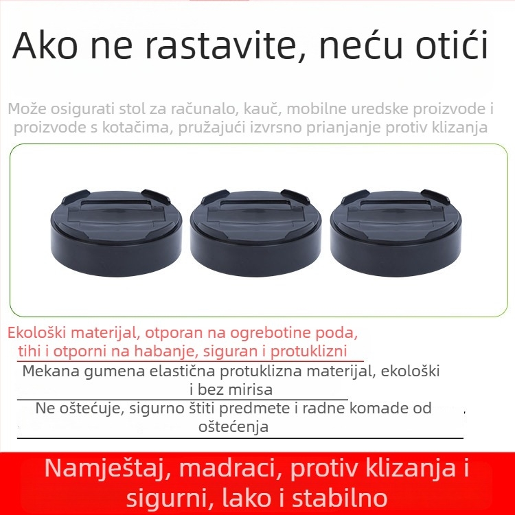 Podložak za nogu namještaja s podesivom visinom, protuklizna od sjajnog PP-a, injekcijsko oblikovanje, moderan stil