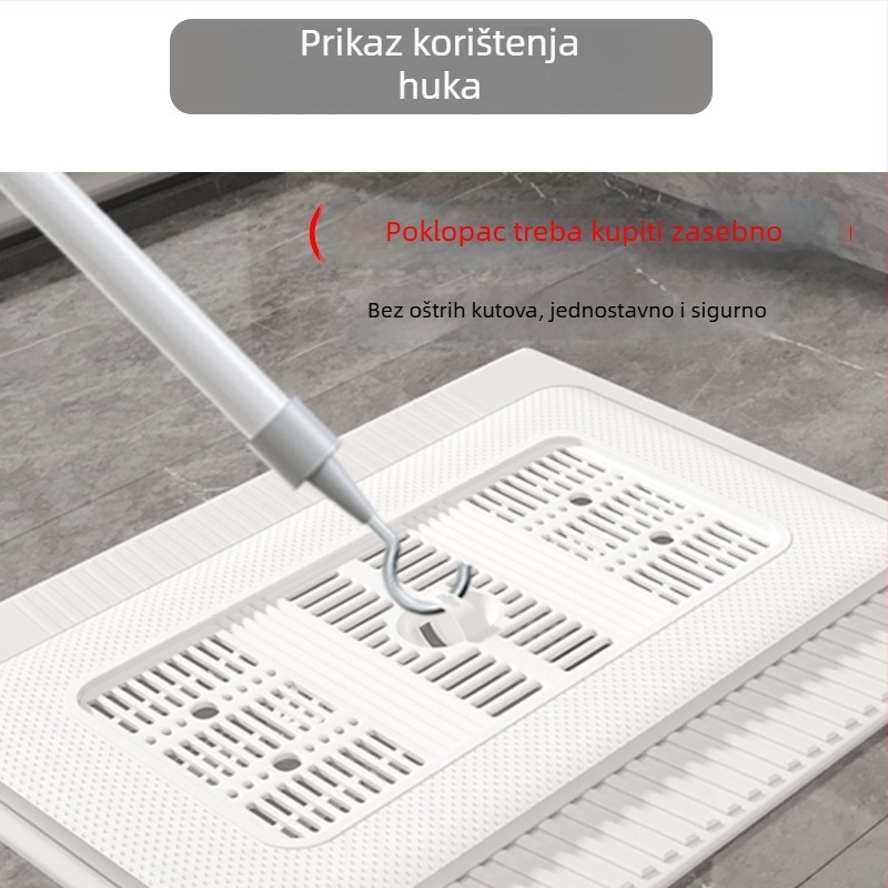 Zina Podizač Poklop WC Squat – Nehrđajući čelik i PP, Ergonomičan, Moderan Minimalistički