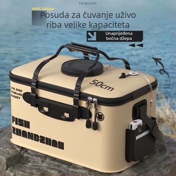 Sklopiva EVA kanta za žive ribe, oprema za ribolov, ojačana konstrukcija