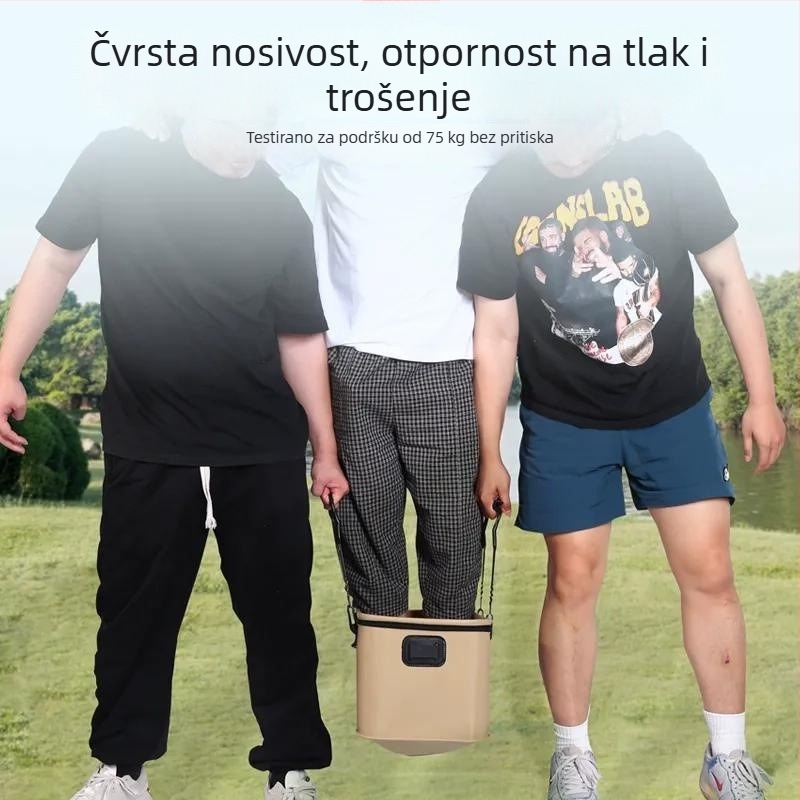 Sklopiva EVA kanta za žive ribe, oprema za ribolov, ojačana konstrukcija