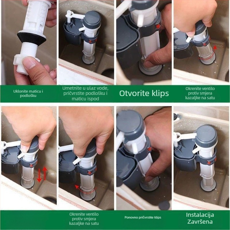 Ventil punjenja spremnika vode za WC (Materijal: Plastika; Način povezivanja: Navojno spajanje; Način obrade: Ubrizgavanje plastike; Stil: Moderna jednostavnost; Certifikacija: Ne)