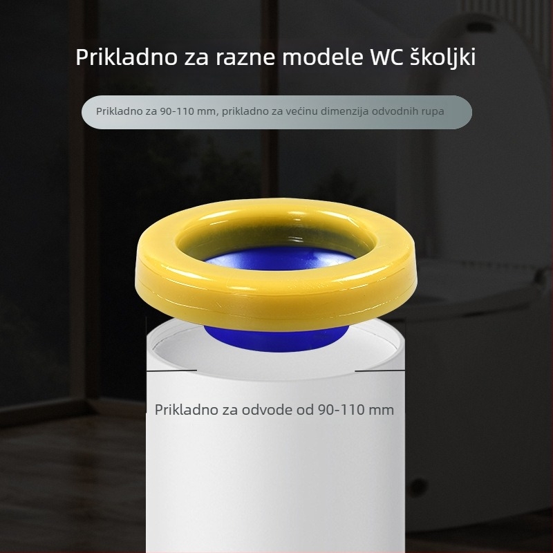 Brtvilo za toaletni flanš s anti-odor ventilom, ABS materijal + maslano ljepilo, kod 021, moderni minimalistički stil