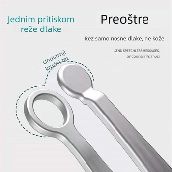 Ručni trimer za nos – nehrđajući čelik, okrugla glava, za nosne dlačice i obrve