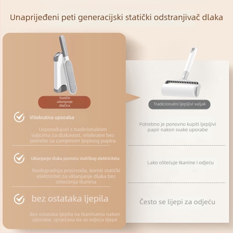 Qiwang plastična rola za uklanjanje vlakana s odjeće — moderan jednostavan dizajn, uklanja dlake i vlakna