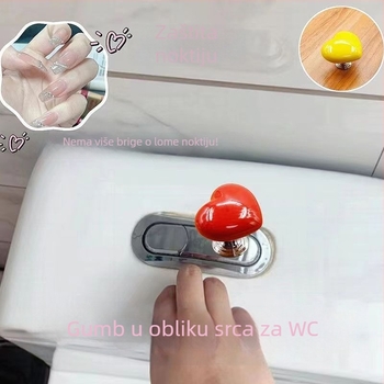 Srcolični gumb za WC, plastični, injekcijsko oblikovanje, montaža ljepilom, stil lagani luksuz