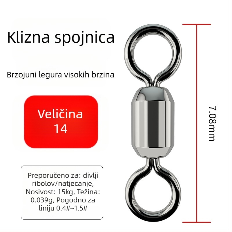 8-obročni spojnik za ribolov – nehrđajući čelik, marka A Little Red, podrijetlo Kina