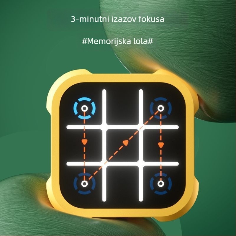Elektronička igra Tic-Tac-Toe, četiri u jednom, vježba memorije, stolna igra za djecu 7–14 godina, potiče koordinaciju ruka-oko