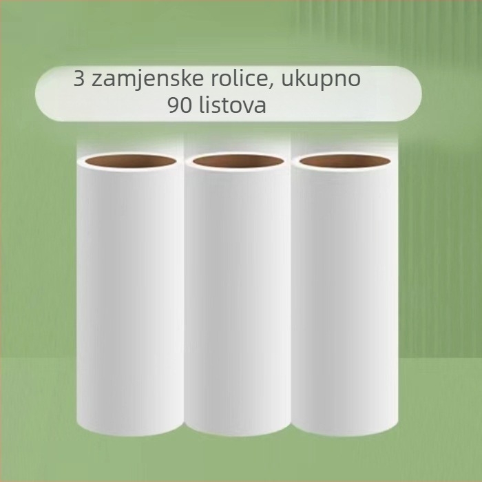 Prijenosna dvostrano ljepiljiva rolna za uklanjanje dlačica, s poklopcem