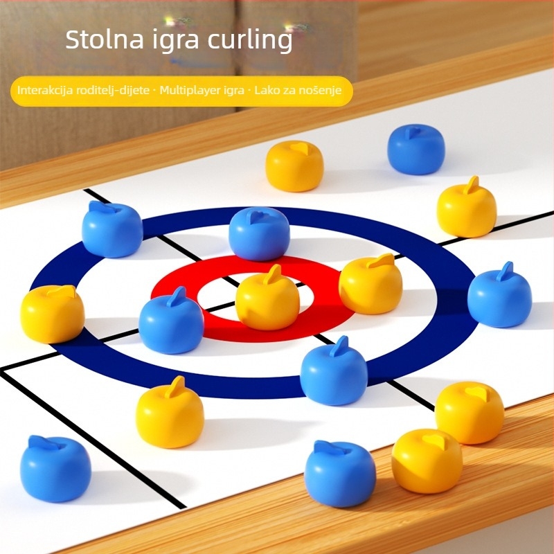 Stolna curling igra za dva igrača – interaktivna igra za roditelje i djecu, unutarnja sportska igra