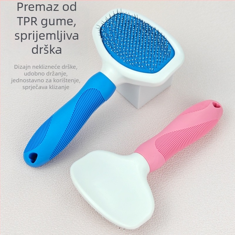 Njega kućnih ljubimaca: češalj s iglicama i perlicama, češalj za uklanjanje dlaka i otklanjanje čvorova, univerzalni alat — ABS/TPR/nehrđajući čelik
