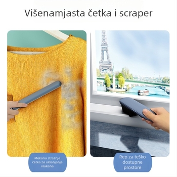 Višenamjenska četka za uklanjanje dlaka za kućne ljubimce – za sofu, tepih i prozore; uklanja dlake mačaka i psa; Značka: Nerve cat; Materijal: Plastika.