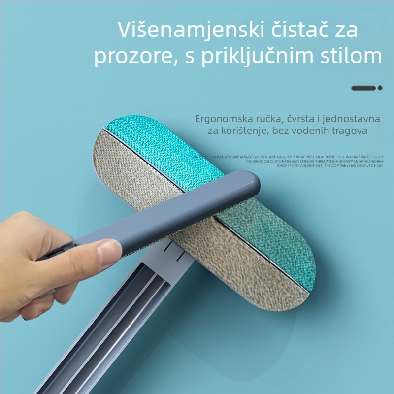 Višenamjenska četka za uklanjanje dlaka za kućne ljubimce – za sofu, tepih i prozore; uklanja dlake mačaka i psa; Značka: Nerve cat; Materijal: Plastika.
