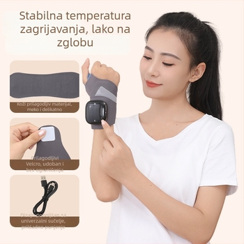 Električna grijna narukvica za zapešće s grafenskim grijanjem i inteligentnom kontrolom temperature (poliestersko vlakno; za ruke)