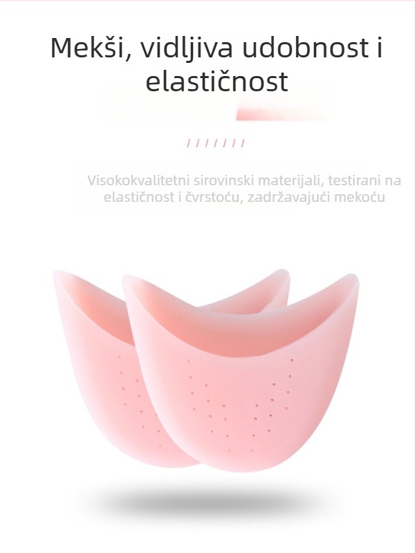 Silikonsko baletno pokrivalo za prst s dvostrukimi prozračnim otvorima i zaštitom prsta