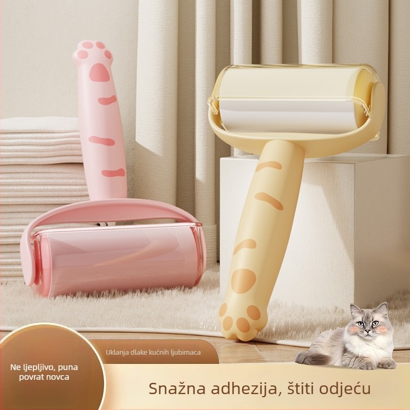 Ljepljivi roller za uklanjanje dlaka s ručno poderanim dizajnom — Materijal: Plastika; Šifra proizvoda: Hair Removal Tool; Kategorija: Adhesive Hair Removal Roller; Uvoz: Ne