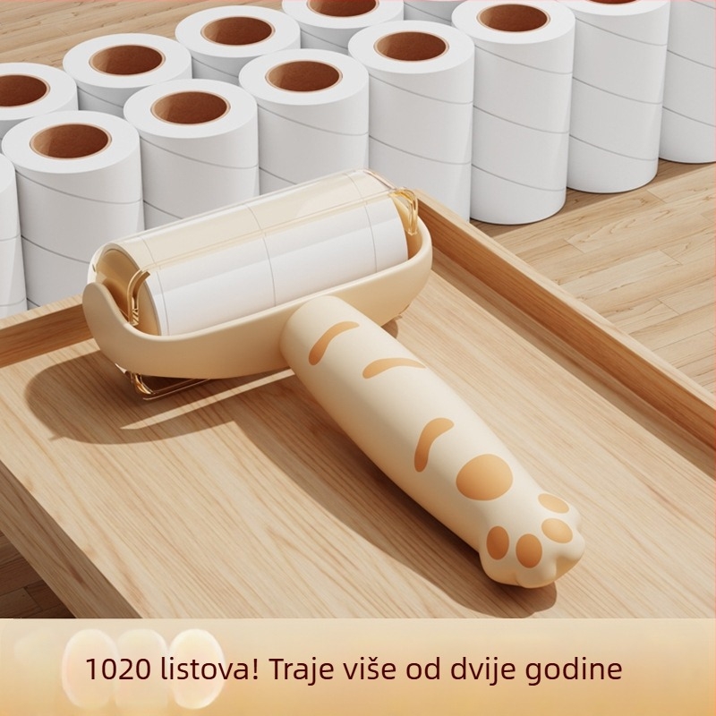 Ljepljivi roller za uklanjanje dlaka s ručno poderanim dizajnom — Materijal: Plastika; Šifra proizvoda: Hair Removal Tool; Kategorija: Adhesive Hair Removal Roller; Uvoz: Ne