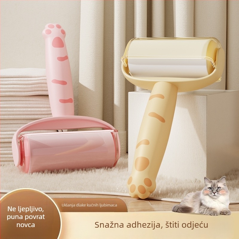 Ljepljivi roller za uklanjanje dlaka s ručno poderanim dizajnom — Materijal: Plastika; Šifra proizvoda: Hair Removal Tool; Kategorija: Adhesive Hair Removal Roller; Uvoz: Ne