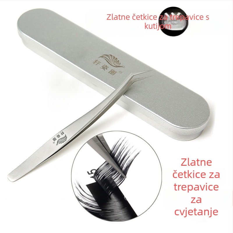 Klipovi za trepavice – visoka preciznost za presađivanje trepavica, delfin-klips, metalni alati u setu