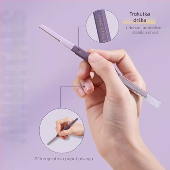 Amortals Trimer za obrve – plastika, siguran dizajn, za muškarce i žene, set za početnike