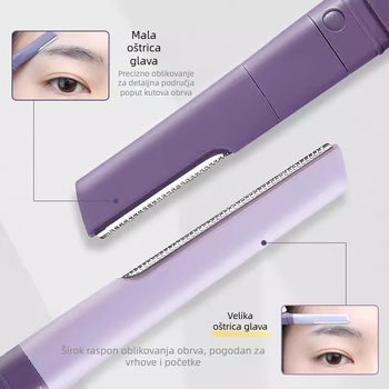 Amortals Trimer za obrve – plastika, siguran dizajn, za muškarce i žene, set za početnike