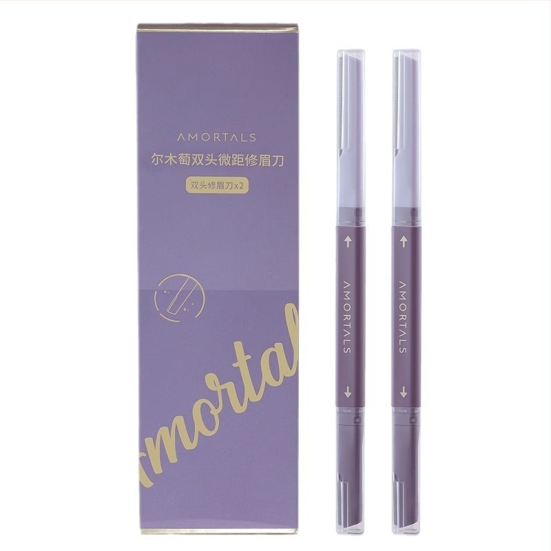 Amortals Trimer za obrve – plastika, siguran dizajn, za muškarce i žene, set za početnike