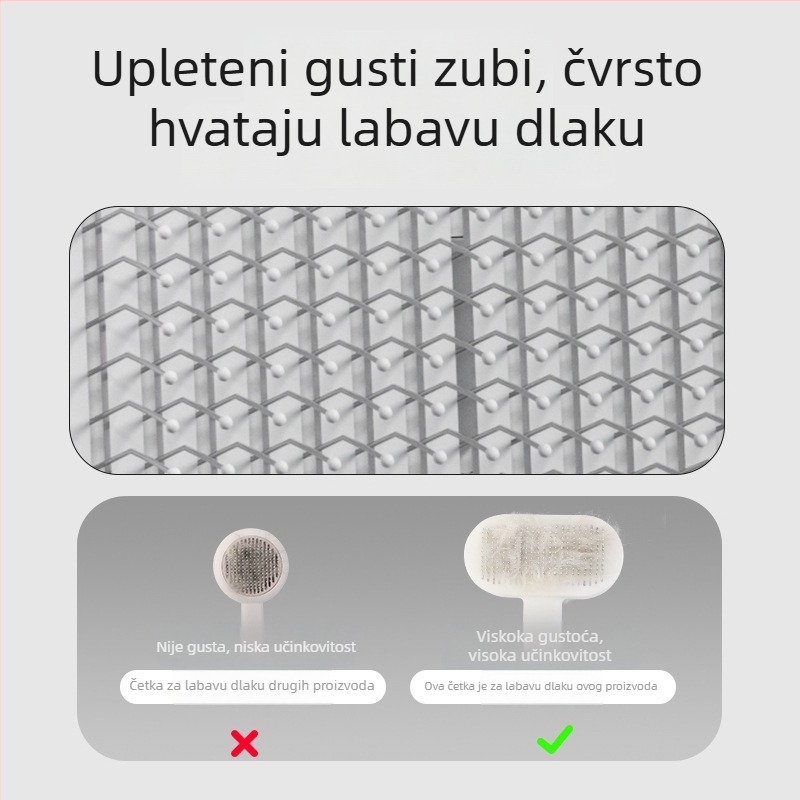 Češalj za njegu kućnih ljubimaca za mačke i pse, raščepljavanje čvorova, uklanjanje dlaka, čistilni češanj, PP materijal