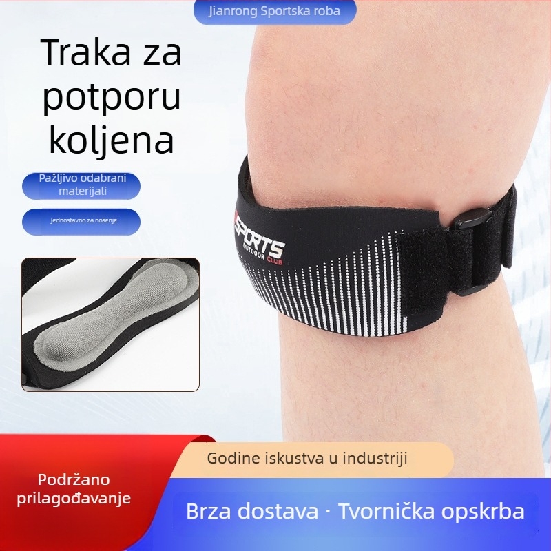 Prozračan pojas za patelu za vanjske sportove s protukliznim silikonom i apsorpcijom udaraca, zaštita koljena za muškarce i žene