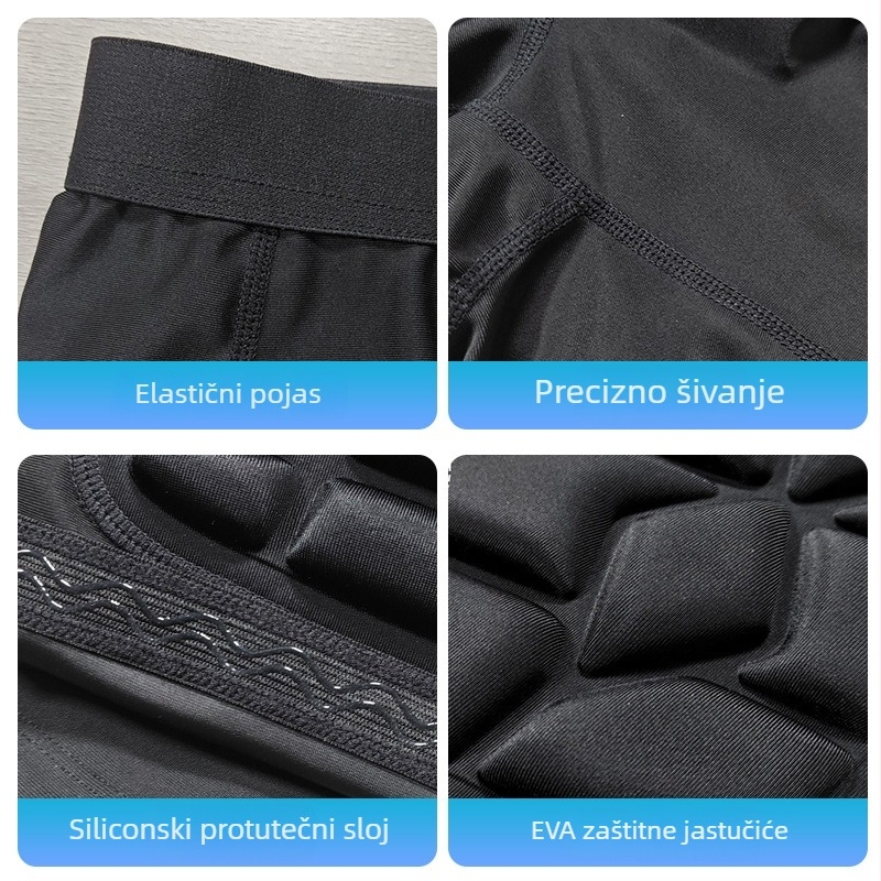 Kompresijske šorceve sa zaštitom struka – spandex, odrasli, kombinirana sportska zaštitna oprema