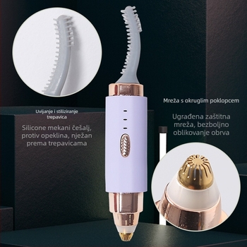Električni trimer za obrve, USB napajanje, ABS tijelo, džepne veličine, perivo