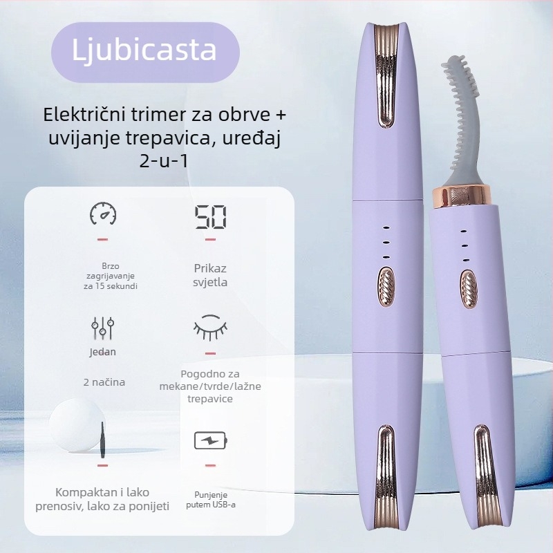 Električni trimer za obrve, USB napajanje, ABS tijelo, džepne veličine, perivo