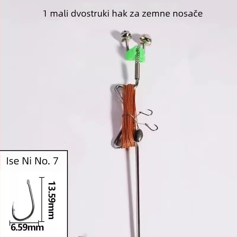 Nerđajući čelik, opružni eksplozivni udica za automatsko pecanje – bodljiva udica za pecanje u potoku