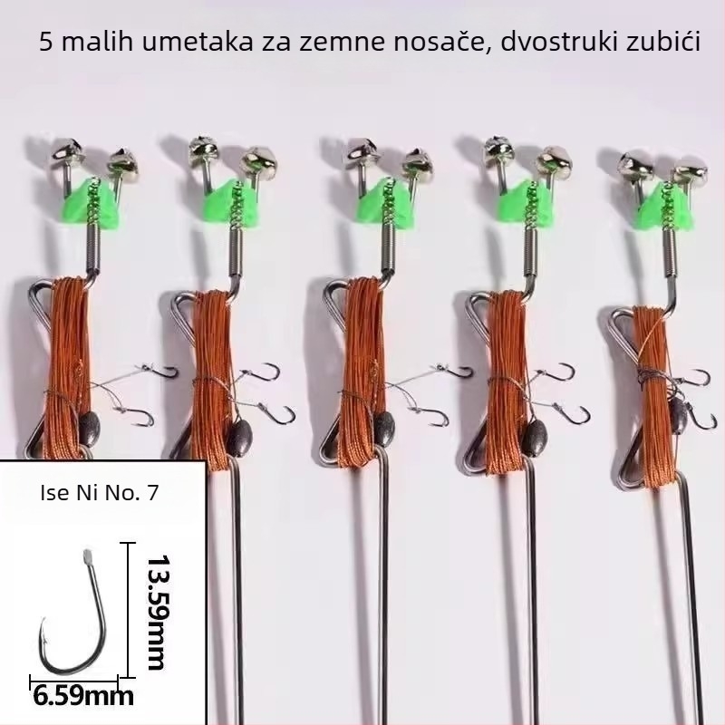 Nerđajući čelik, opružni eksplozivni udica za automatsko pecanje – bodljiva udica za pecanje u potoku