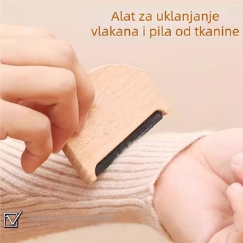 Ručni uklanjivač dlačica za odjeću — drveno tijelo, češalj za kašmir, uklanjivač dlačica, podrijetlo Yiwu, moderan minimalistički stil