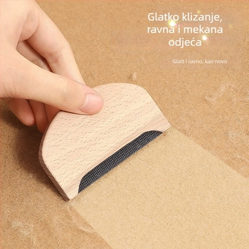 Ručni uklanjivač dlačica za odjeću — drveno tijelo, češalj za kašmir, uklanjivač dlačica, podrijetlo Yiwu, moderan minimalistički stil